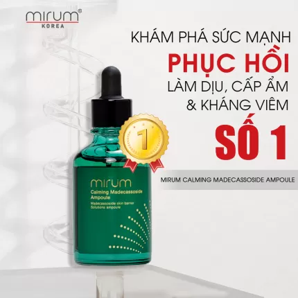 Tinh chất làm dịu, cấp ẩm, trị mụn, kháng viêm – Mirum Calming Madecassoside Ampoule 50ml